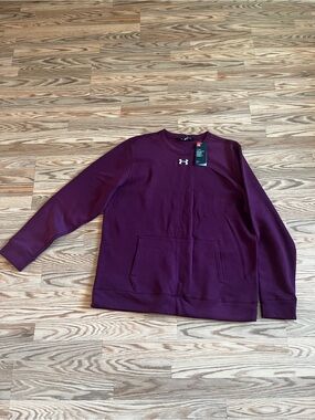 Under Armour Men's Armour Crew Neck Sweatshirt 1302159 maroon NWT xl men’s